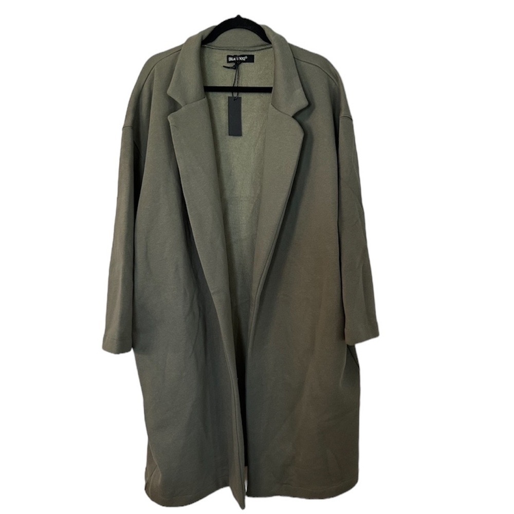 BlankNYC Women’s Soft Home Body Duster Coat in Army Olive Green Size XL NWT - Picture 1 of 9